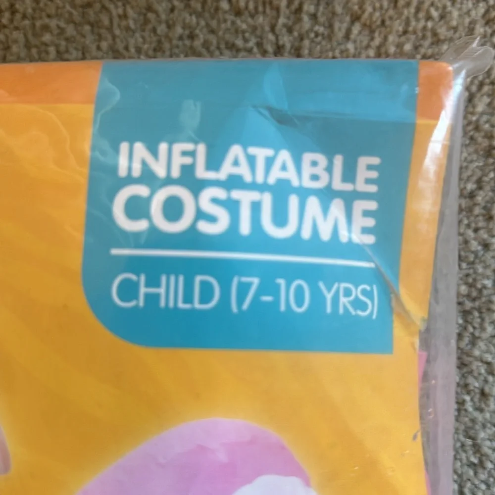 Ostrich inflatable kids costume.